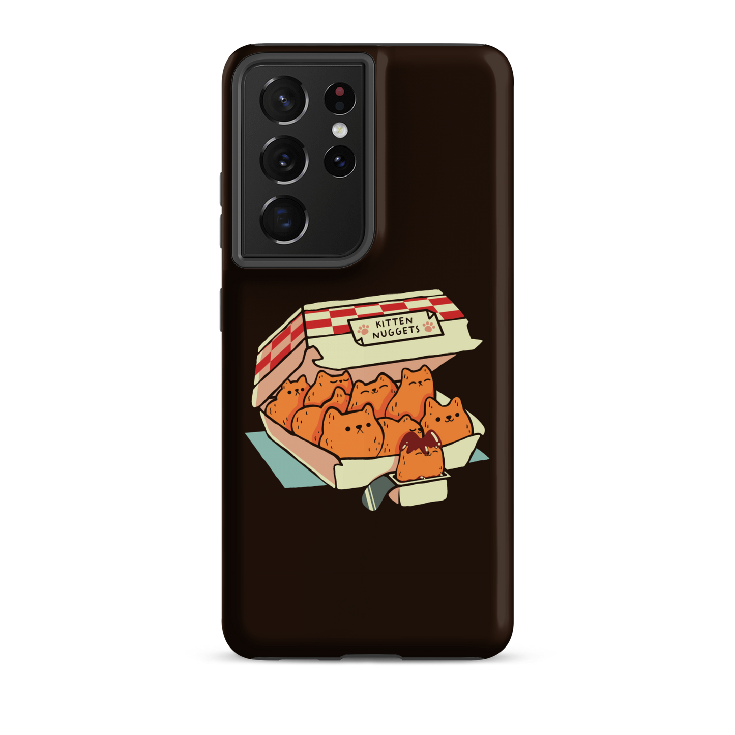 A box of cute nuggets that are shaped like cute kittens. An art that mixes humor, kittens and fast food.