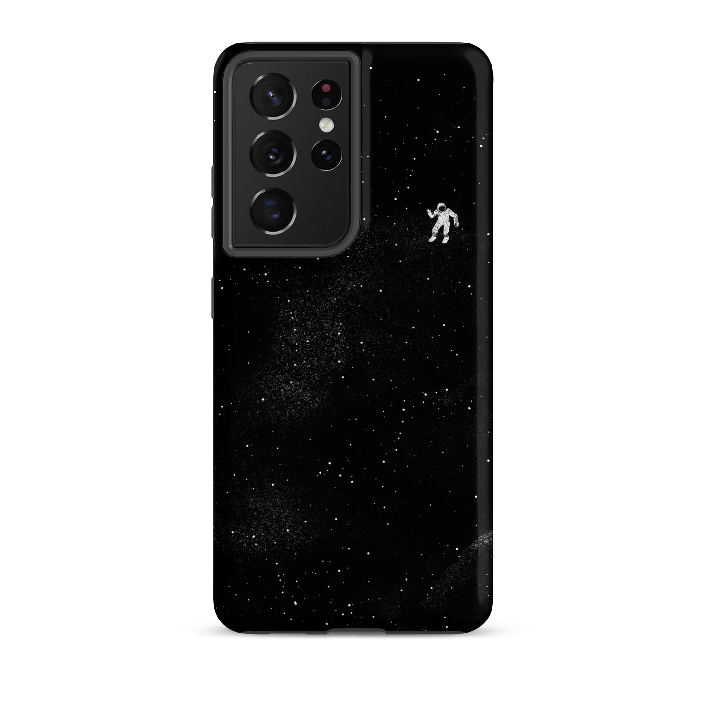 A small astronaut floating through space between the immensity of the universe and the stars. A perfect minimalist art for those who are passionate about space.