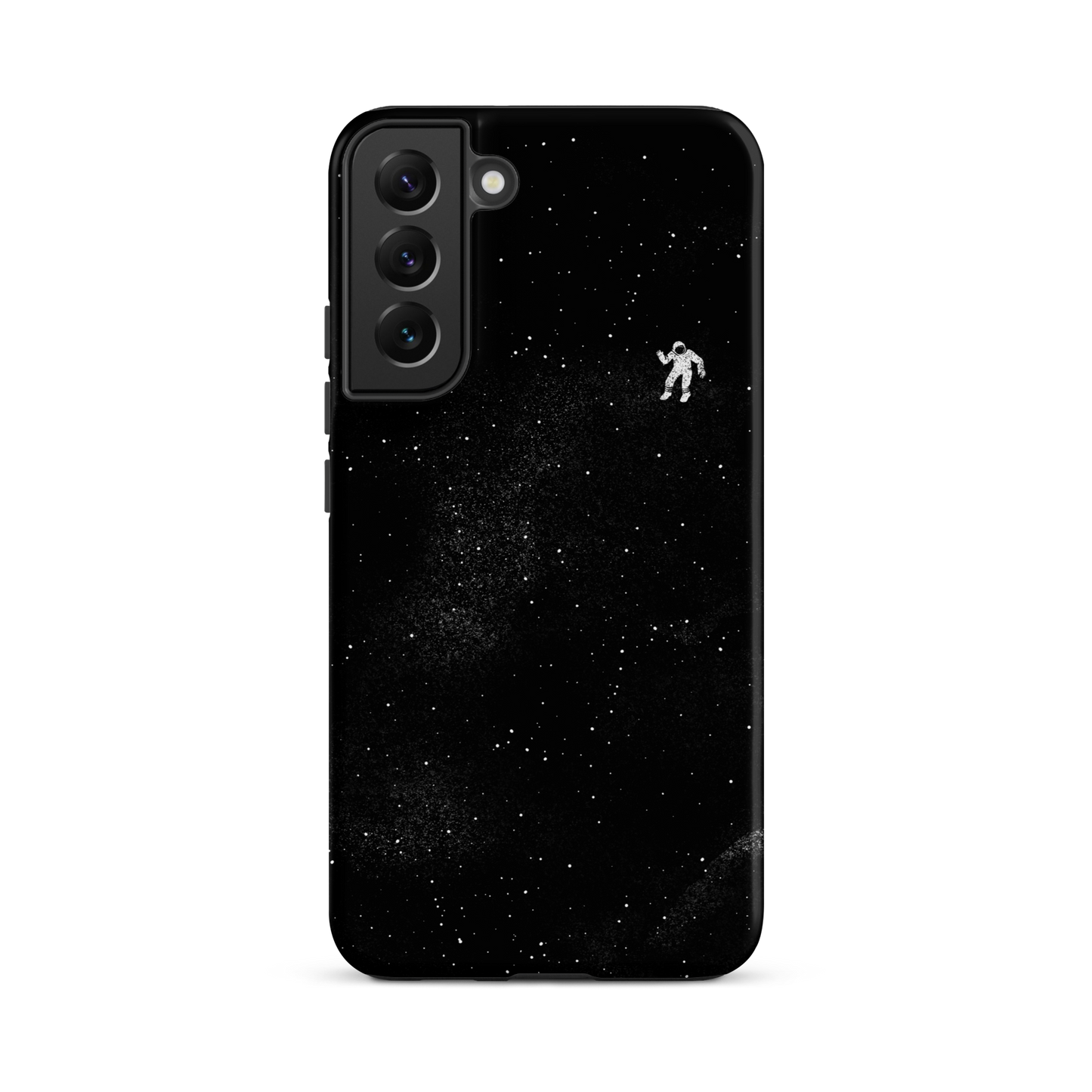 A small astronaut floating through space between the immensity of the universe and the stars. A perfect minimalist art for those who are passionate about space.