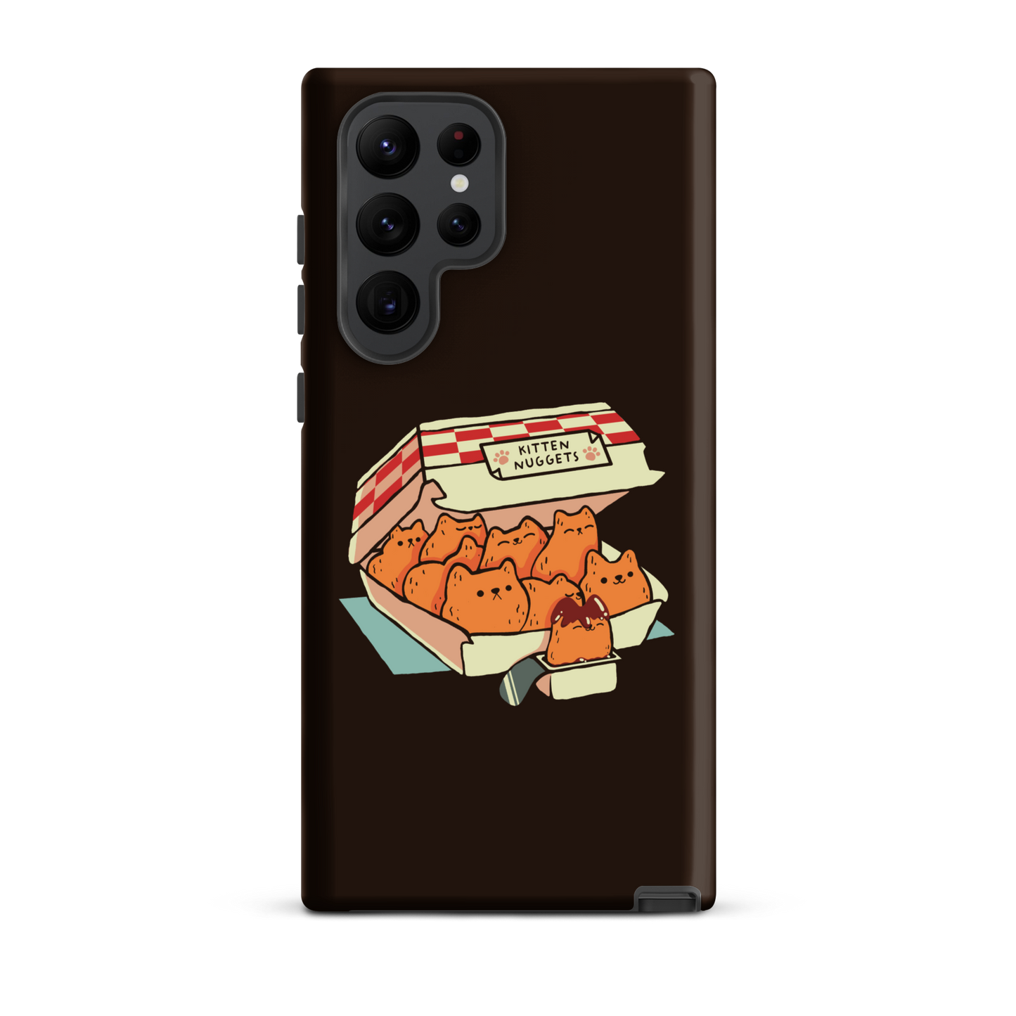 A box of cute nuggets that are shaped like cute kittens. An art that mixes humor, kittens and fast food.