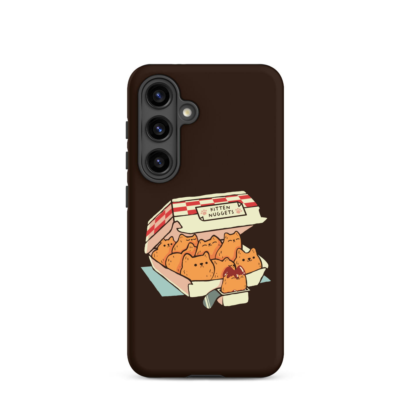 A box of cute nuggets that are shaped like cute kittens. An art that mixes humor, kittens and fast food.