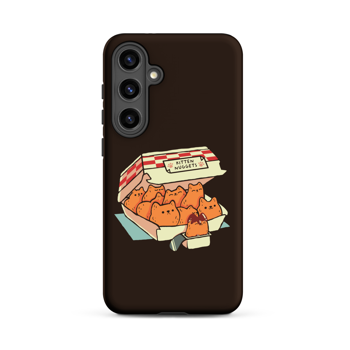 A box of cute nuggets that are shaped like cute kittens. An art that mixes humor, kittens and fast food.