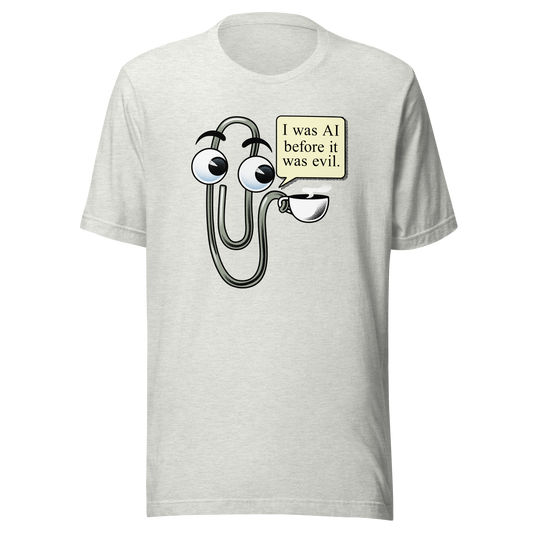 The famous Clippy, the iconic paperclip saying “I WAS AI BEFORE IT WAS EVIL”. The little paperclip that was always there to help—or at least try to. The perfect gift to declare your love with a hint of nostalgia for those who remember the late Clippy.