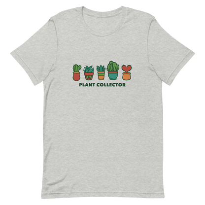 This cute illustration features five potted cacti, each from a different species, including one charming heart shaped cactus. The text “Plant Collector” below adds a playful touch, making it a perfect gift for plant lovers, gardeners, and anyone who can’t resist a little green in their life.