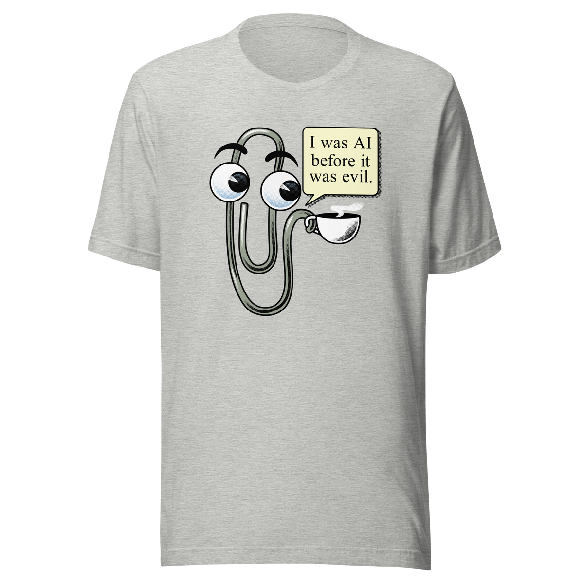 The famous Clippy, the iconic paperclip saying “I WAS AI BEFORE IT WAS EVIL”. The little paperclip that was always there to help—or at least try to. The perfect gift to declare your love with a hint of nostalgia for those who remember the late Clippy.