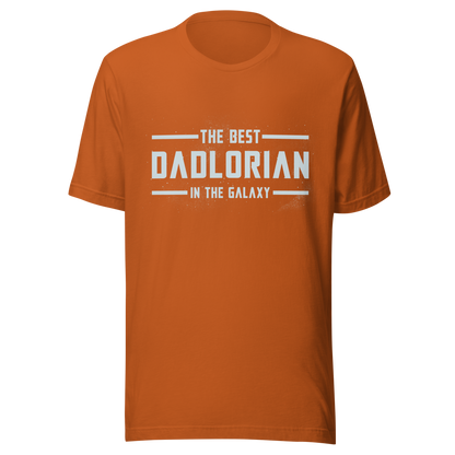 A typography-style artwork featuring the phrase “The Best DadLorian in The Galaxy” surrounded by small stars. Inspired by sci-fi adventures and galactic themes, the design combines humor and fandom in a fun tribute perfect for dads who are the true heroes of the universe.