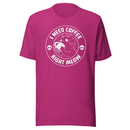 A cat enjoying a hot cup of coffee, paired with the phrase ‘I Need Coffee Right Meow’. This playful design blends feline charm with caffeine-fuelled attitude, perfect for cat lovers who can’t function without their morning brew. Cute, relatable and full of purr-sonality.
