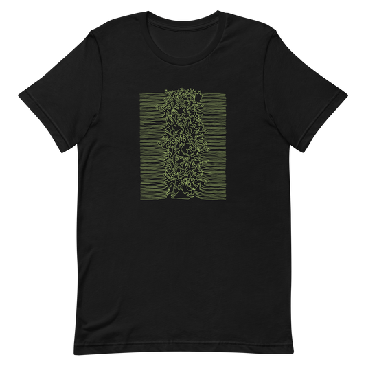 A minimalist illustration composed of lines that form several small monsters and dinosaurs. The perfect gift combination for those who love music and fun little monsters.