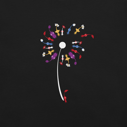 A bright dandelion transforms into a burst of colorful characters floating like seeds in the wind. This artwork blends the magic of nature with a playful twist, turning a simple wish into an imaginative adventure. Perfect for fans of whimsical designs and those who love creative and joyful art.