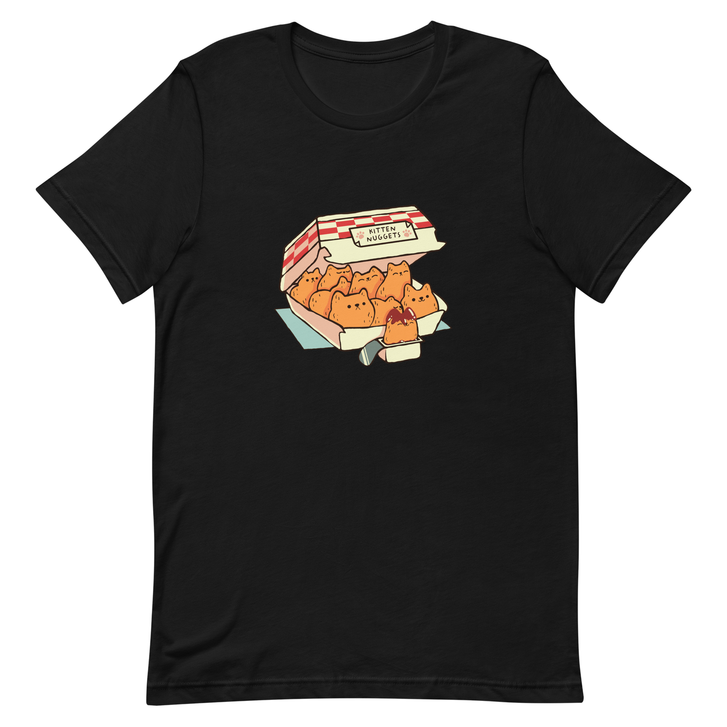 A box of cute nuggets that are shaped like cute kittens. An art that mixes humor, kittens and fast food.