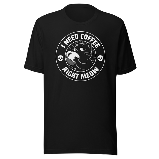 A cat enjoying a hot cup of coffee, paired with the phrase ‘I Need Coffee Right Meow’. This playful design blends feline charm with caffeine-fuelled attitude, perfect for cat lovers who can’t function without their morning brew. Cute, relatable and full of purr-sonality.