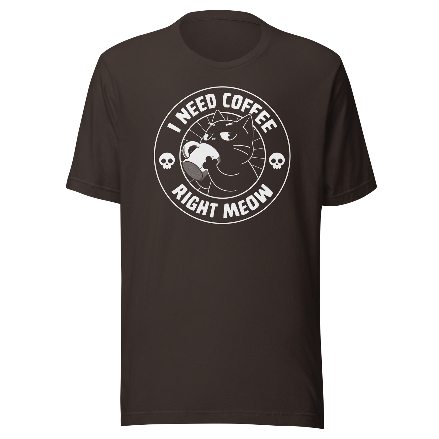 A cat enjoying a hot cup of coffee, paired with the phrase ‘I Need Coffee Right Meow’. This playful design blends feline charm with caffeine-fuelled attitude, perfect for cat lovers who can’t function without their morning brew. Cute, relatable and full of purr-sonality.