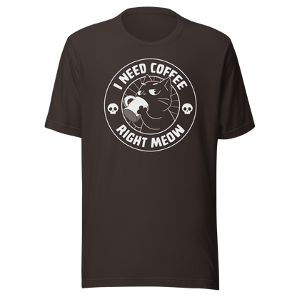 A cat enjoying a hot cup of coffee, paired with the phrase ‘I Need Coffee Right Meow’. This playful design blends feline charm with caffeine-fuelled attitude, perfect for cat lovers who can’t function without their morning brew. Cute, relatable and full of purr-sonality.