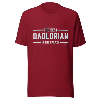 A typography-style artwork featuring the phrase “The Best DadLorian in The Galaxy” surrounded by small stars. Inspired by sci-fi adventures and galactic themes, the design combines humor and fandom in a fun tribute perfect for dads who are the true heroes of the universe.