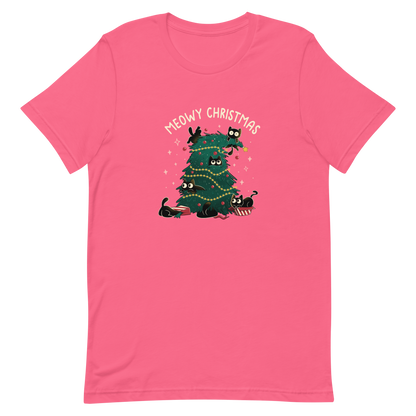 A Christmas tree full of black kittens hanging from it as if they were playing with it, an art that plays on how cats love Christmas trees. A perfect gift for anyone who loves Christmas and cats.