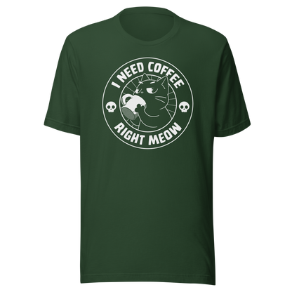 A cat enjoying a hot cup of coffee, paired with the phrase ‘I Need Coffee Right Meow’. This playful design blends feline charm with caffeine-fuelled attitude, perfect for cat lovers who can’t function without their morning brew. Cute, relatable and full of purr-sonality.