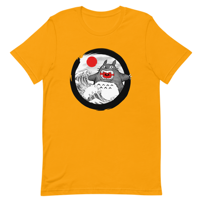 A chaotic mashup of iconic Japanese waves and a not-so-gentle forest spirit. Bold, loud, and totally unexpected.