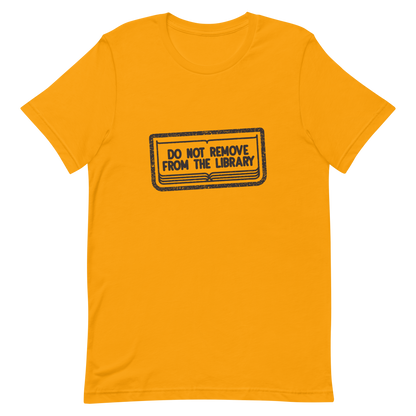 A bold black vintage stamp design with “Do Not Remove From The Library”. This artwork brings vintage library aesthetics with a touch of humor and nostalgia, celebrating the love for books and knowledge. Perfect for librarians, bookworms, students and anyone who cherishes the timeless charm of libraries.