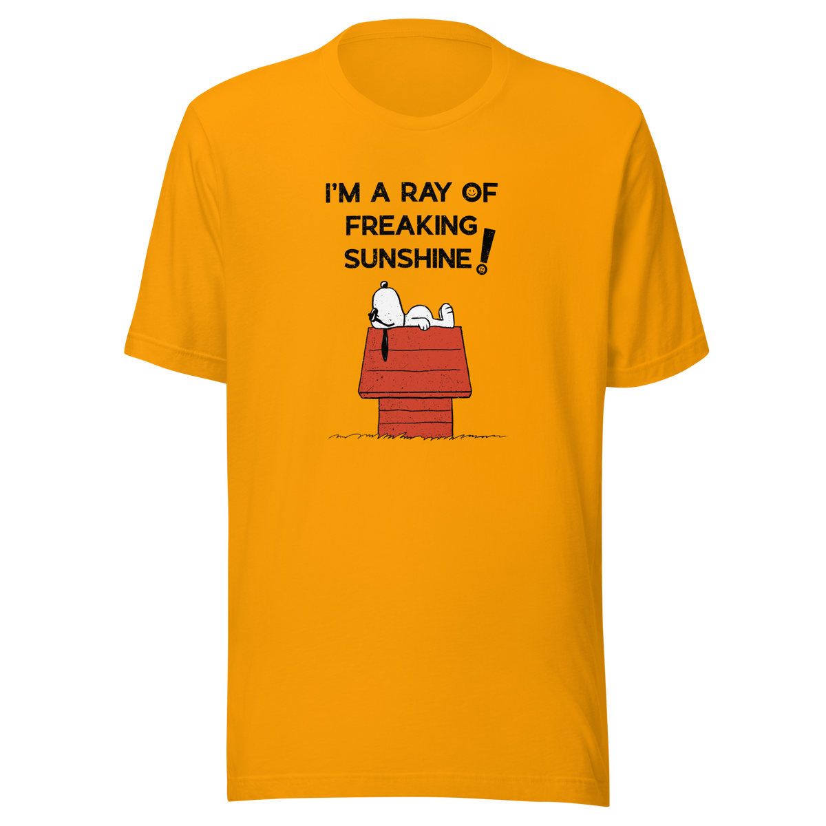An iconic sleepy dog lies across his rooftop with peak sarcastic energy. A fun and relatable design for anyone who shines… but only after coffee.