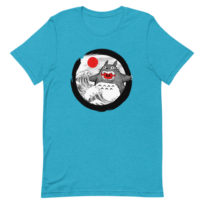 A chaotic mashup of iconic Japanese waves and a not-so-gentle forest spirit. Bold, loud, and totally unexpected.