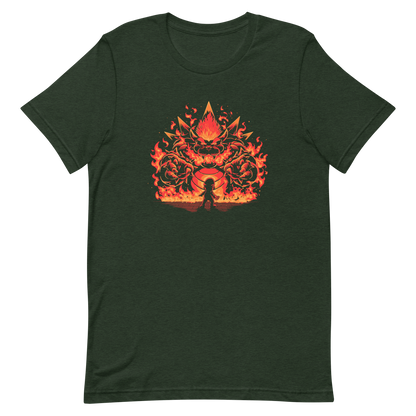 A tiny hero faces a furious, flaming boss way out of his pay grade. Explosive action, fiery humor, and a nod to those epic final battles in classic games.