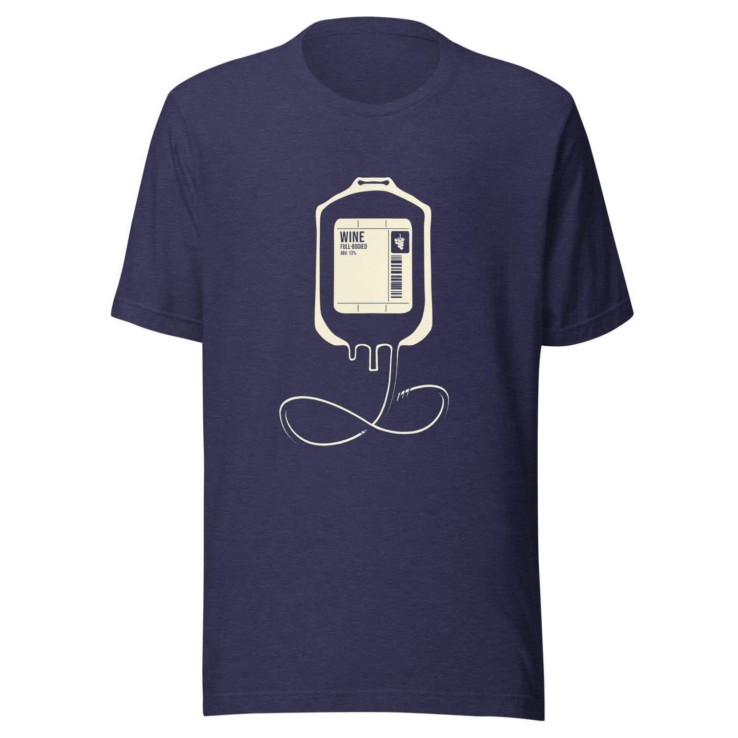 The artwork depicts an infusion pouch stylized as a full wine bag, with a detailed label in shades of cream. It plays on the idea that, for some, wine is almost like an essential fuel. Perfect for wine lovers and fans of sarcastic humor.