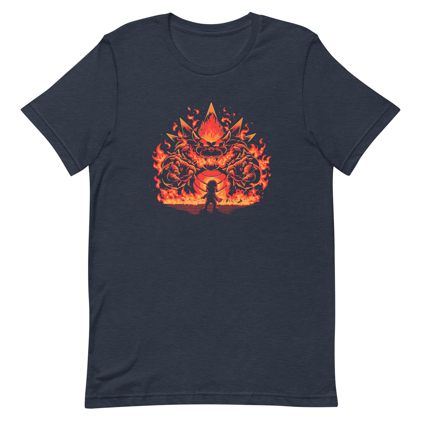 A tiny hero faces a furious, flaming boss way out of his pay grade. Explosive action, fiery humor, and a nod to those epic final battles in classic games.