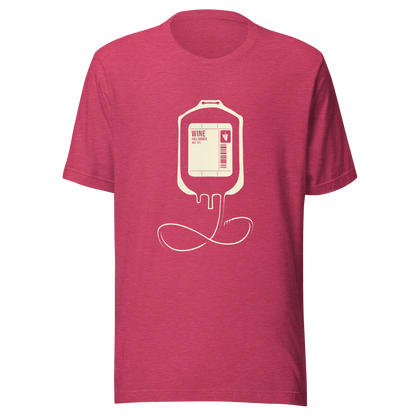 The artwork depicts an infusion pouch stylized as a full wine bag, with a detailed label in shades of cream. It plays on the idea that, for some, wine is almost like an essential fuel. Perfect for wine lovers and fans of sarcastic humor.