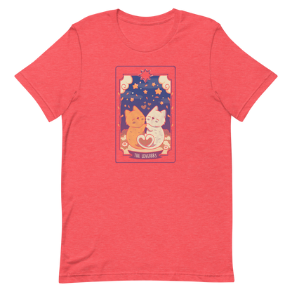 A charming tarot card featuring two adorable kittens snuggled together, their tails forming a heart shape. Below the kittens, you'll find the text "The Lovers" beautifully written. This delightful card makes for a wonderful gift for mystics who adore kittens and enjoy the world of tarot.