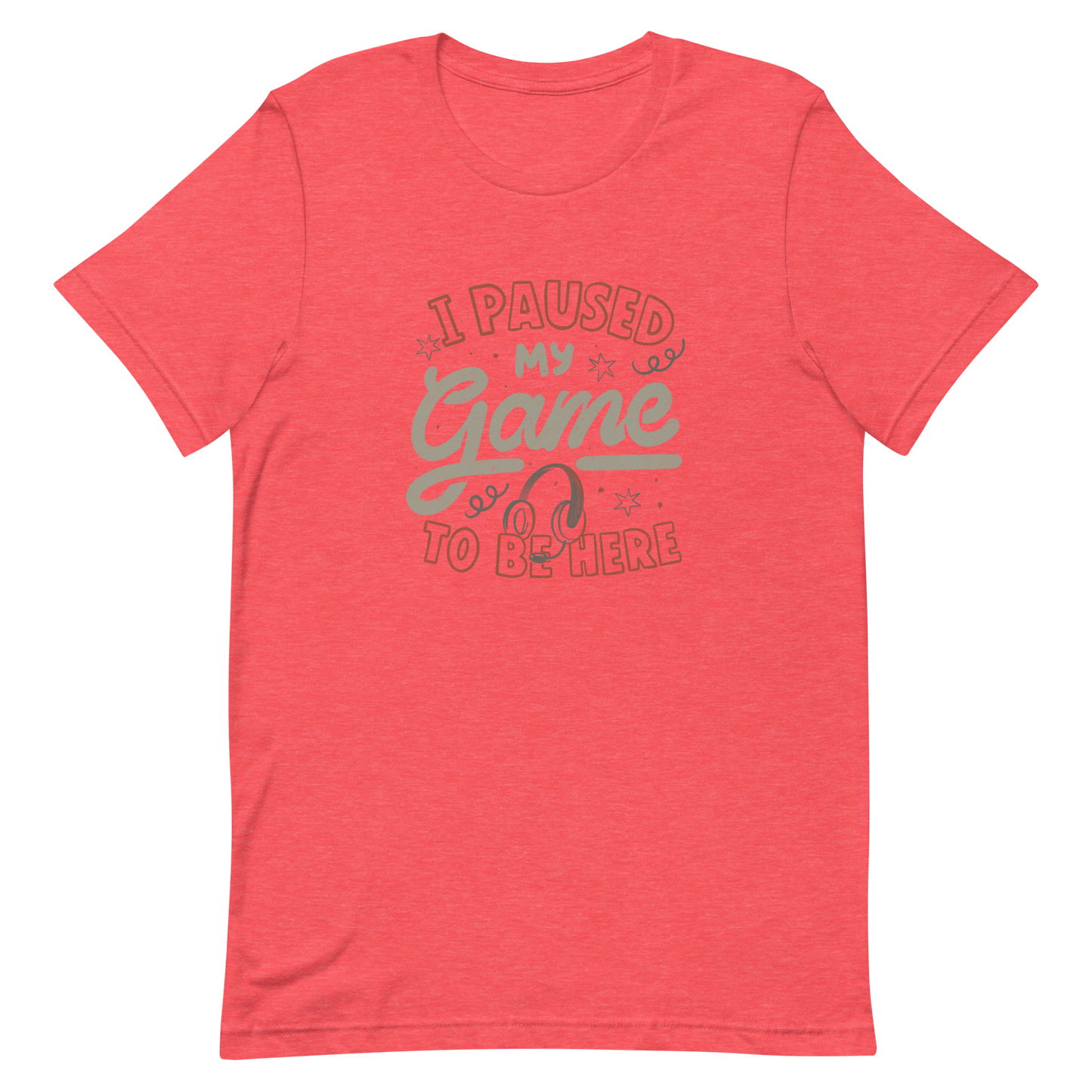 This design features the phrase “I Paused My Game To Be Here” in a bold vintage-style lettering with a headset illustration. It perfectly captures the eternal struggle between gaming and social life with a touch of humor. Ideal for gamers, streamers, and anyone who’d rather be playing.