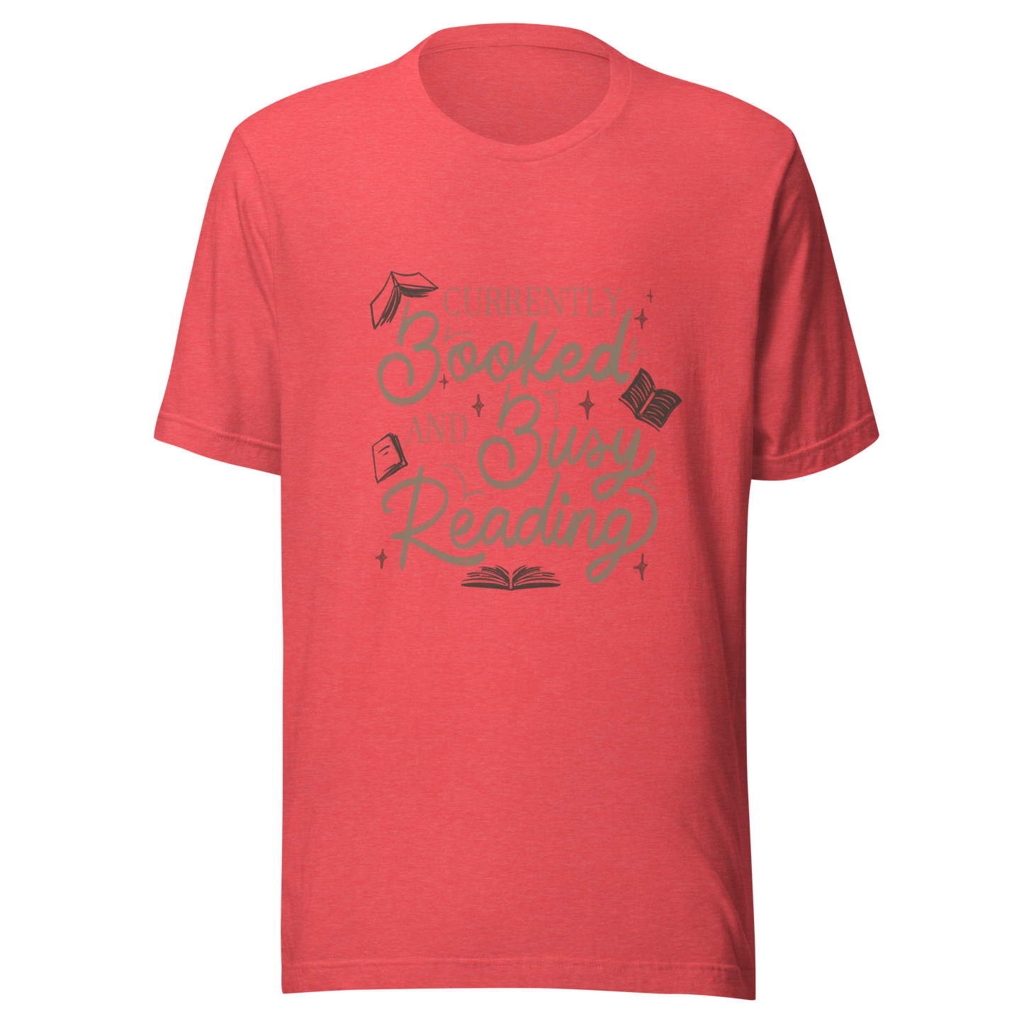 A warm hand-lettered typography featuring the phrase ‘Currently Booked and Busy Reading’, accented with delicate book illustrations and subtle sparkles on a dark background. A cozy, elegant design that celebrates the joy of reading, perfect for book lovers, students, introverts, and anyone who would rather be reading.