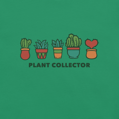 This cute illustration features five potted cacti, each from a different species, including one charming heart shaped cactus. The text “Plant Collector” below adds a playful touch, making it a perfect gift for plant lovers, gardeners, and anyone who can’t resist a little green in their life.