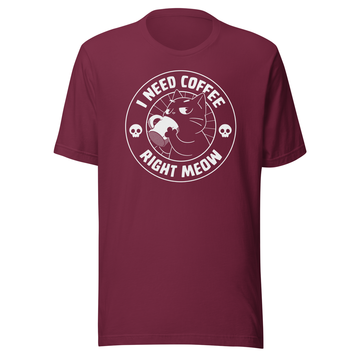 A cat enjoying a hot cup of coffee, paired with the phrase ‘I Need Coffee Right Meow’. This playful design blends feline charm with caffeine-fuelled attitude, perfect for cat lovers who can’t function without their morning brew. Cute, relatable and full of purr-sonality.