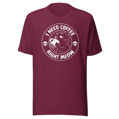 A cat enjoying a hot cup of coffee, paired with the phrase ‘I Need Coffee Right Meow’. This playful design blends feline charm with caffeine-fuelled attitude, perfect for cat lovers who can’t function without their morning brew. Cute, relatable and full of purr-sonality.