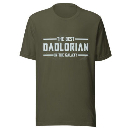 A typography-style artwork featuring the phrase “The Best DadLorian in The Galaxy” surrounded by small stars. Inspired by sci-fi adventures and galactic themes, the design combines humor and fandom in a fun tribute perfect for dads who are the true heroes of the universe.