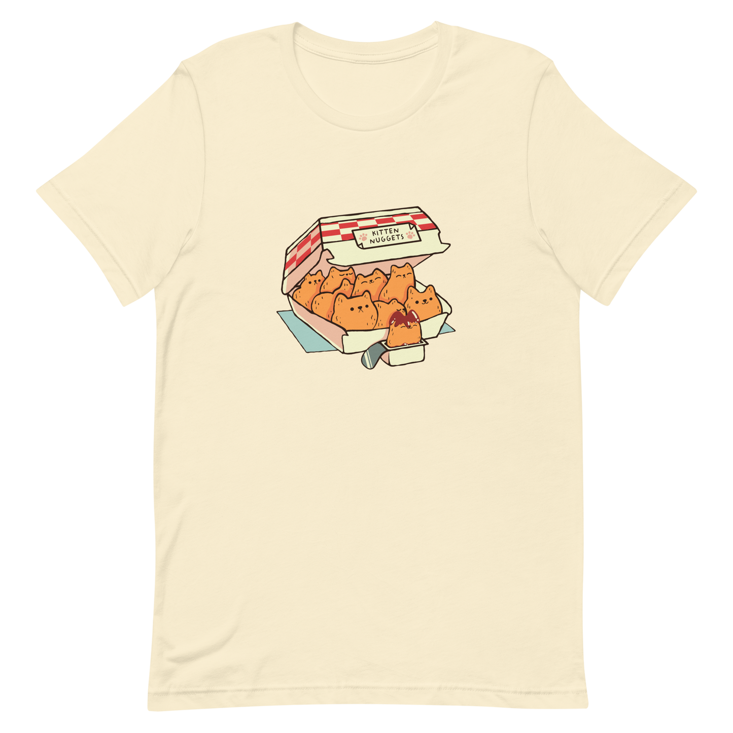 A box of cute nuggets that are shaped like cute kittens. An art that mixes humor, kittens and fast food.