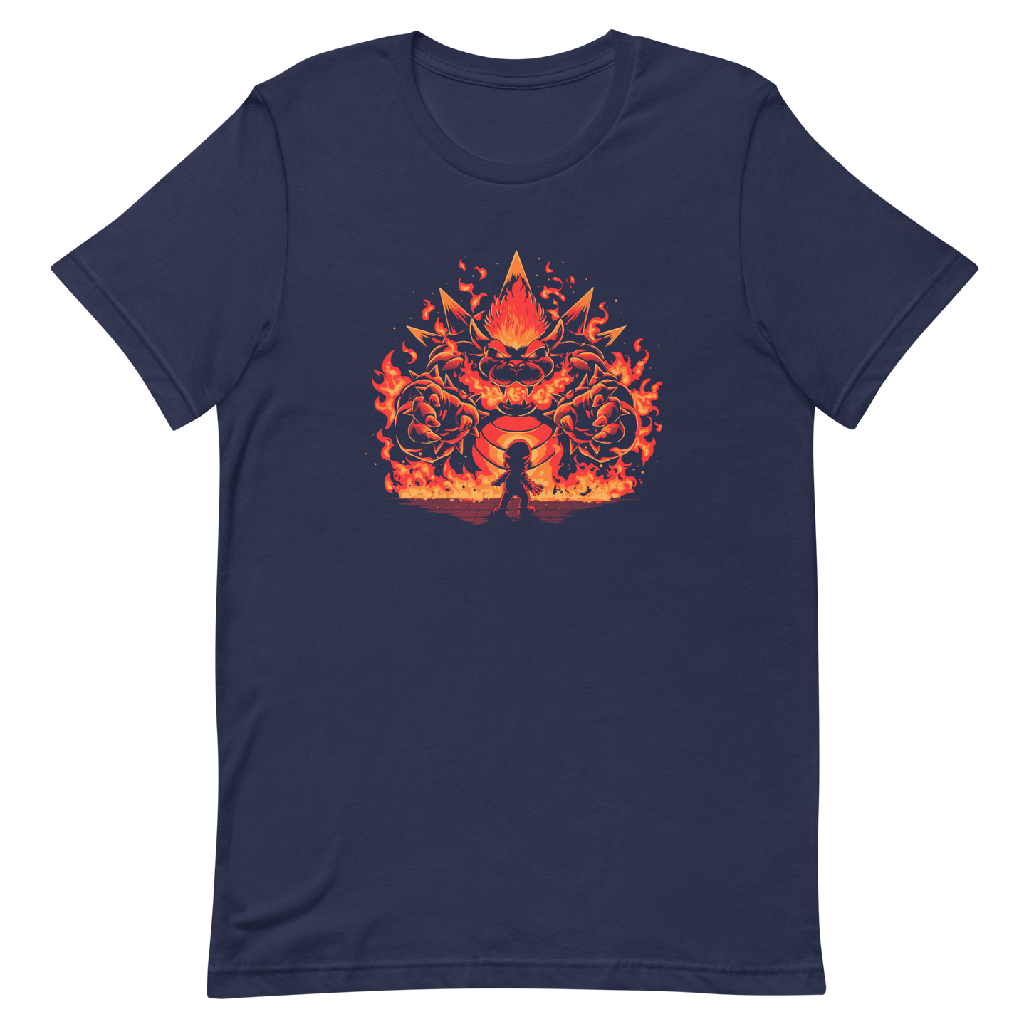 A tiny hero faces a furious, flaming boss way out of his pay grade. Explosive action, fiery humor, and a nod to those epic final battles in classic games.