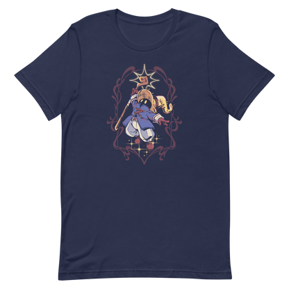 A mysterious dark mage casts a glowing spell with flair, surrounded by magical sparkles and arcane energy. A tribute to classic RPG wizards and their timeless charm.
