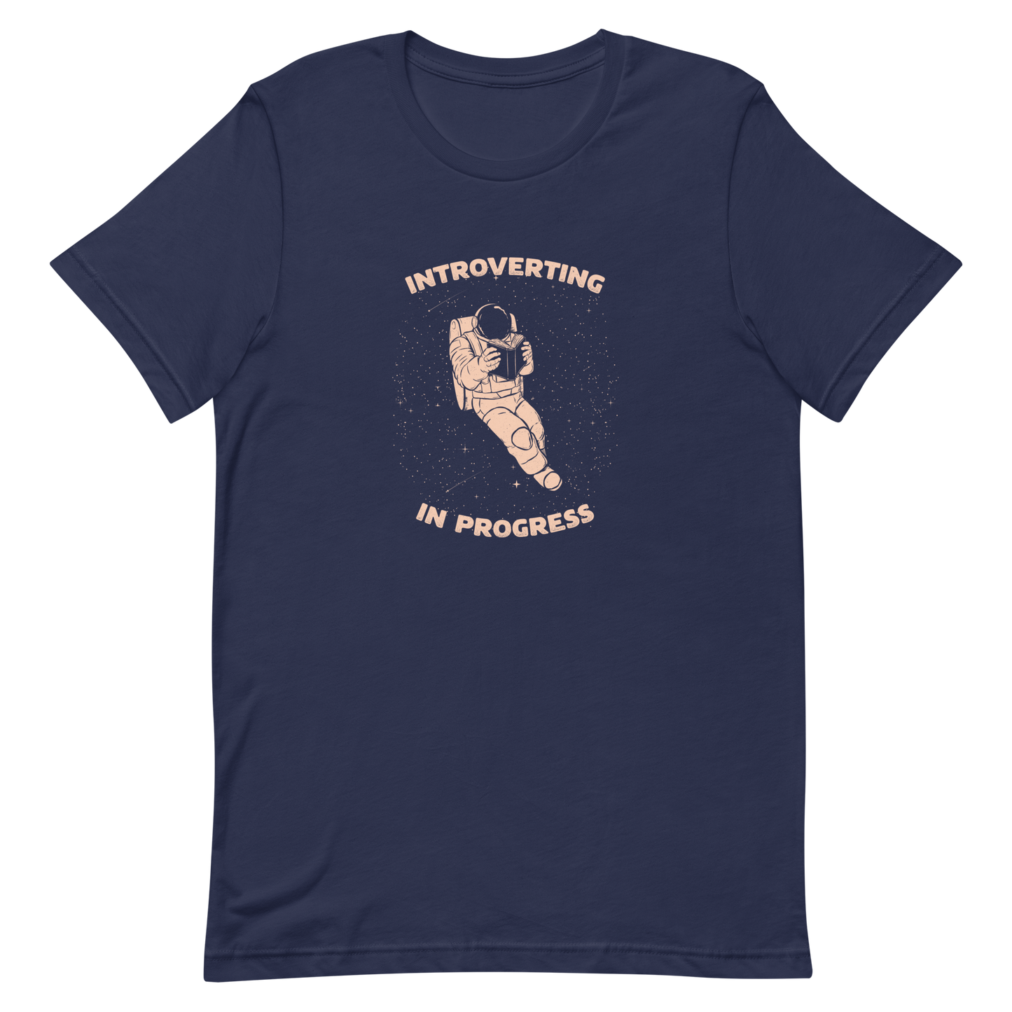 An astronaut floats in space while reading a book, surrounded by twinkling stars. The artwork represents the beauty of introspection and a quiet retreat amidst the universe. Perfect for introverts, passionate readers and dreamers who love the combination of space and tranquility.