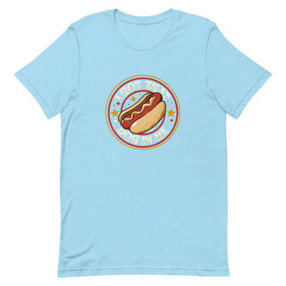 A retro-styled hotdog illustration surrounded by stars with the phrase “I Got That Dog In Me”. It combines humor and vintage design with a playful twist on the popular meme expression. The perfect gift for meme lovers, food enthusiasts, and anyone who enjoys bold, funny, and quirky designs.