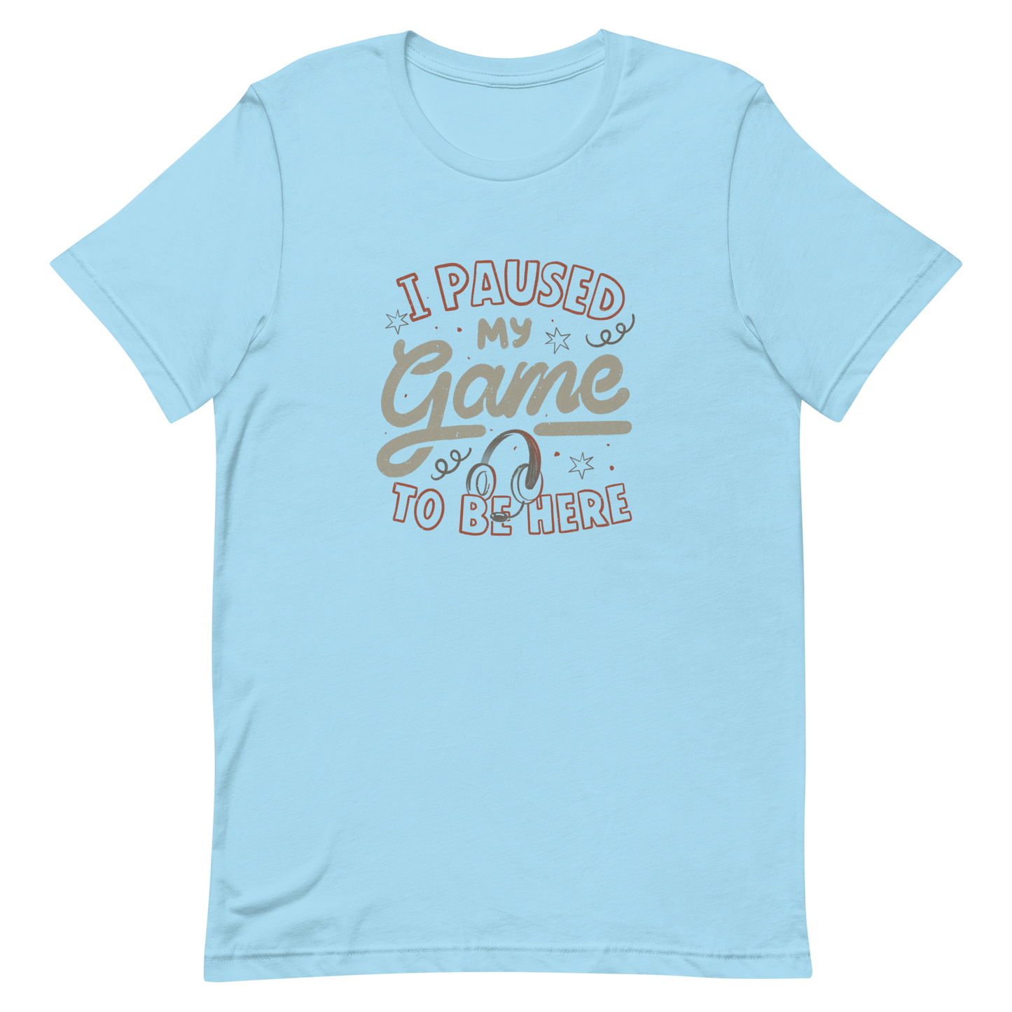 This design features the phrase “I Paused My Game To Be Here” in a bold vintage-style lettering with a headset illustration. It perfectly captures the eternal struggle between gaming and social life with a touch of humor. Ideal for gamers, streamers, and anyone who’d rather be playing.