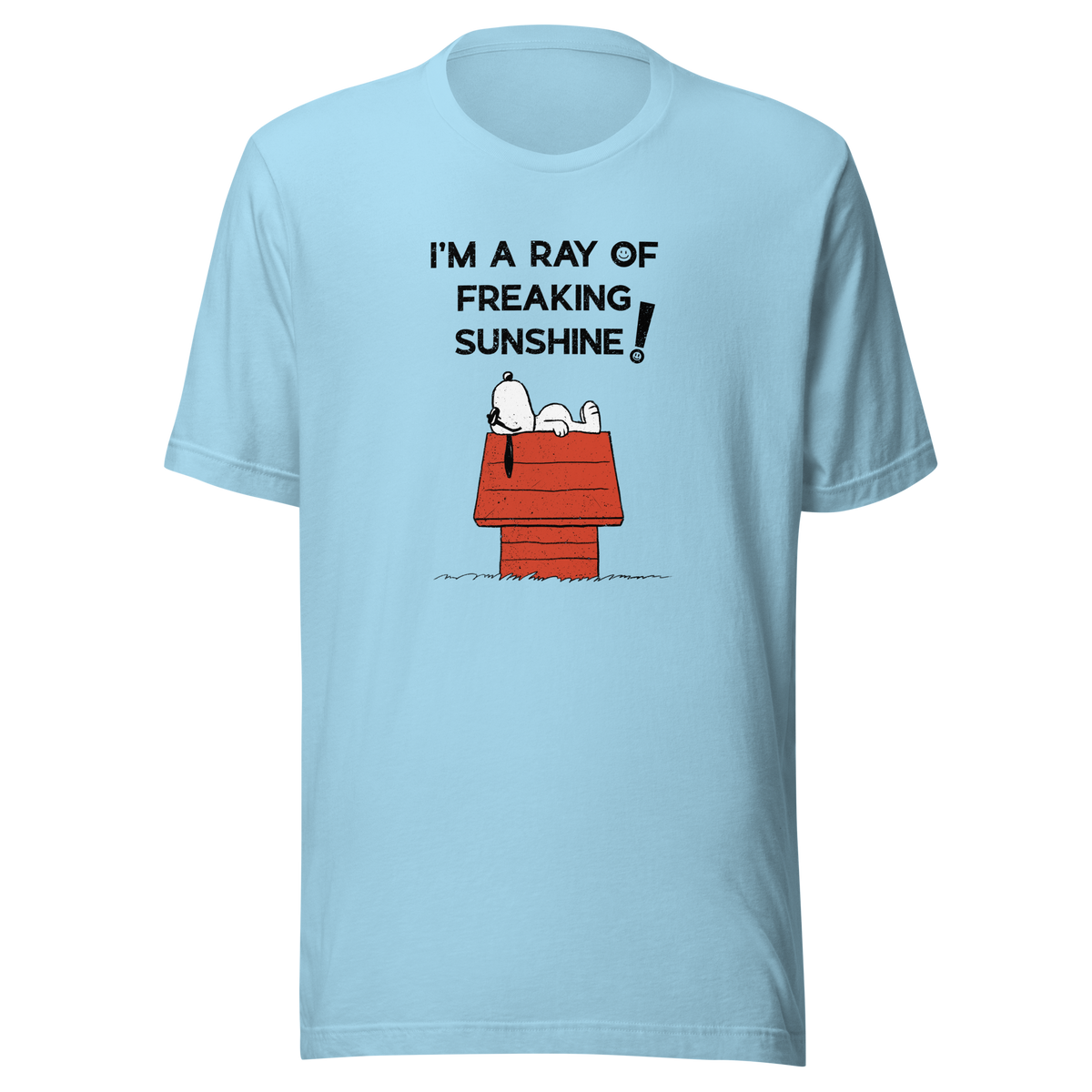 An iconic sleepy dog lies across his rooftop with peak sarcastic energy. A fun and relatable design for anyone who shines… but only after coffee.