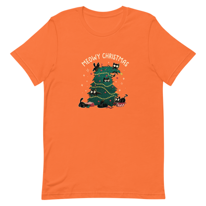 A Christmas tree full of black kittens hanging from it as if they were playing with it, an art that plays on how cats love Christmas trees. A perfect gift for anyone who loves Christmas and cats.