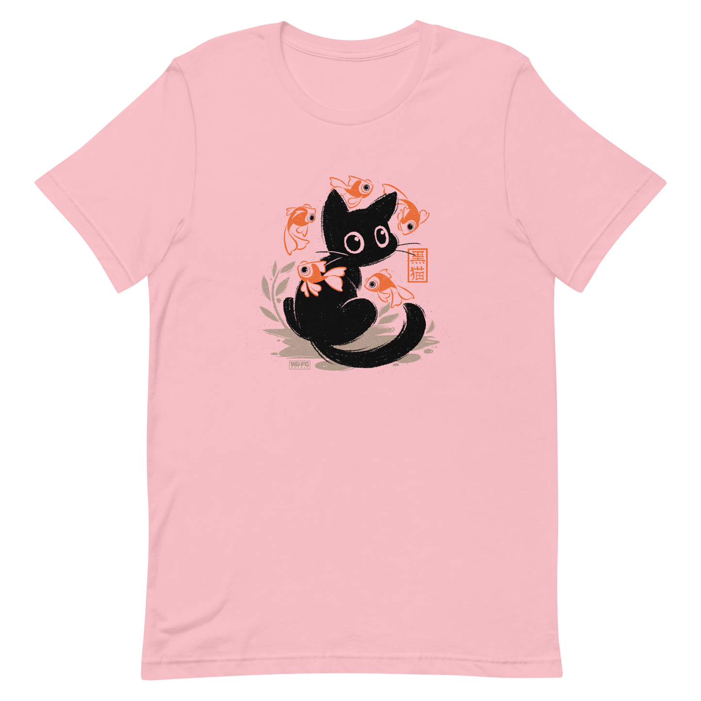 This unique design features a charming black cat amidst playful koi, rendered in beautiful Sumi-e ink style. A perfect blend of Japanese art and anime whimsy for any cat lover.