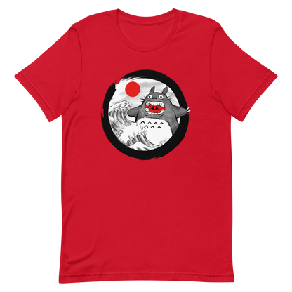 A chaotic mashup of iconic Japanese waves and a not-so-gentle forest spirit. Bold, loud, and totally unexpected.