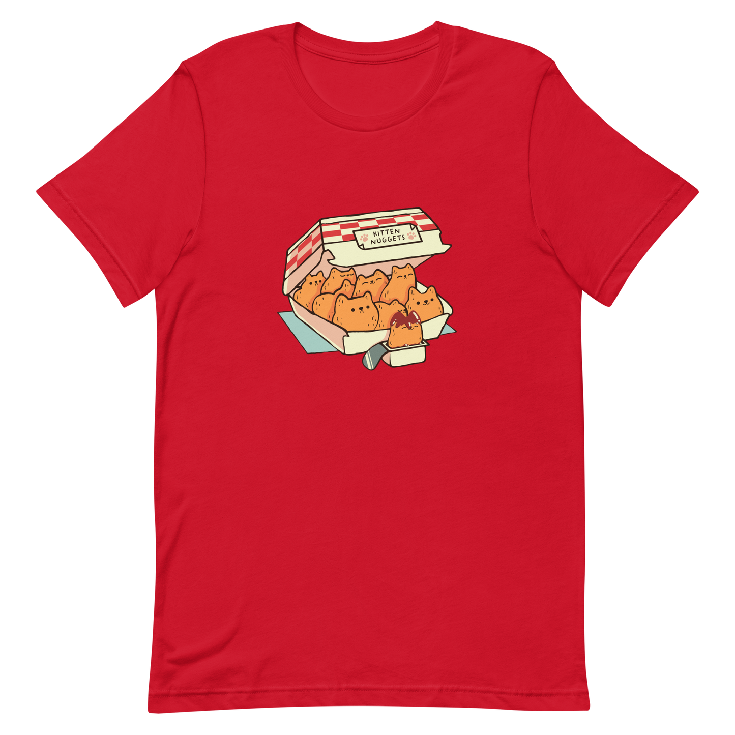 A box of cute nuggets that are shaped like cute kittens. An art that mixes humor, kittens and fast food.