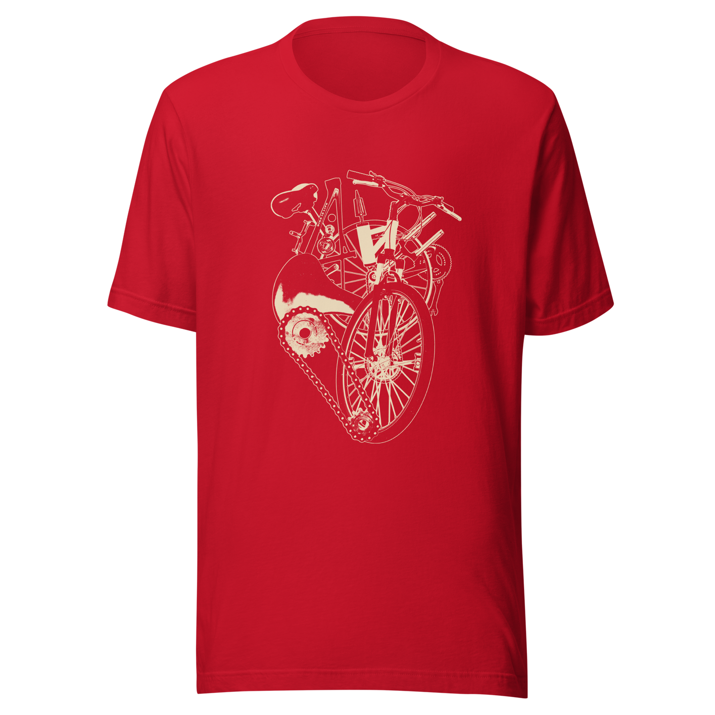 A single-colour artwork that forms an anatomical heart crafted entirely from bicycle parts, including wheels, handlebars, chains and other mechanical details. A clean and minimalist composition that blends creativity with a love for cycling. Perfect for cyclists, bike enthusiasts and anyone passionate about life on two wheels.