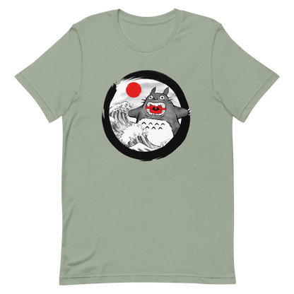 A chaotic mashup of iconic Japanese waves and a not-so-gentle forest spirit. Bold, loud, and totally unexpected.