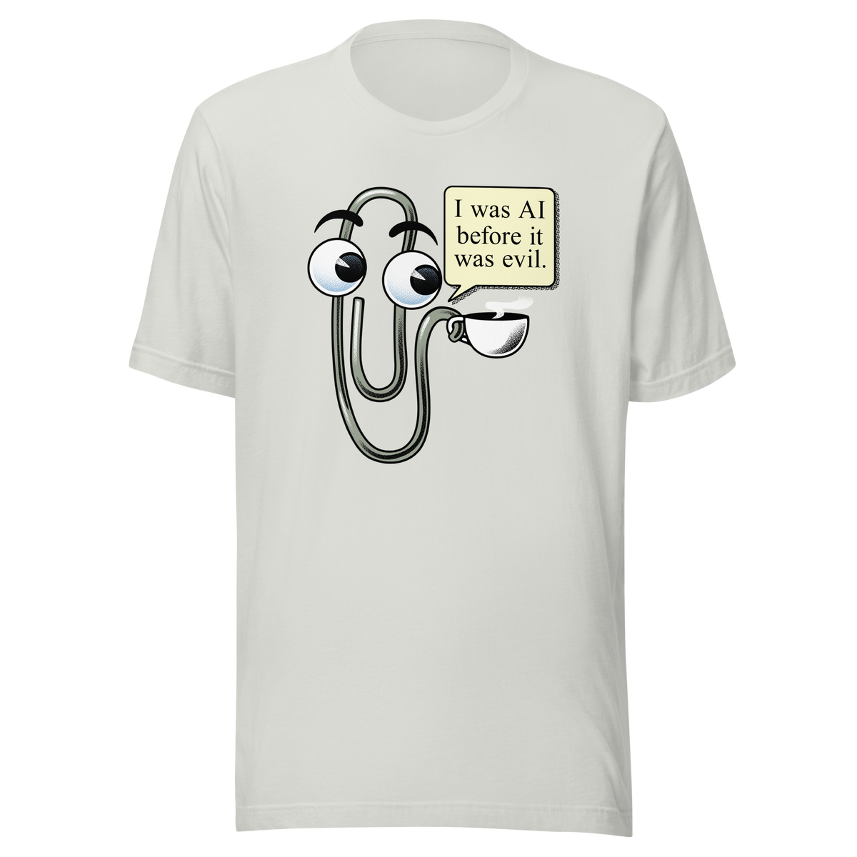 The famous Clippy, the iconic paperclip saying “I WAS AI BEFORE IT WAS EVIL”. The little paperclip that was always there to help—or at least try to. The perfect gift to declare your love with a hint of nostalgia for those who remember the late Clippy.