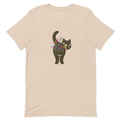 A black cat glances back while a rainbow bursts from its butt in a cheeky and colorful way. This artwork is a playful pun that turns a simple fart into a rainbow explosion of humor. Perfect for cat lovers, pun fans, and anyone who enjoys silly and quirky designs.